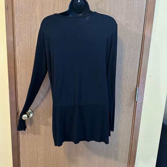 Hippie Chic Long Sleeve black shirt women size L - Picture 7 of 12